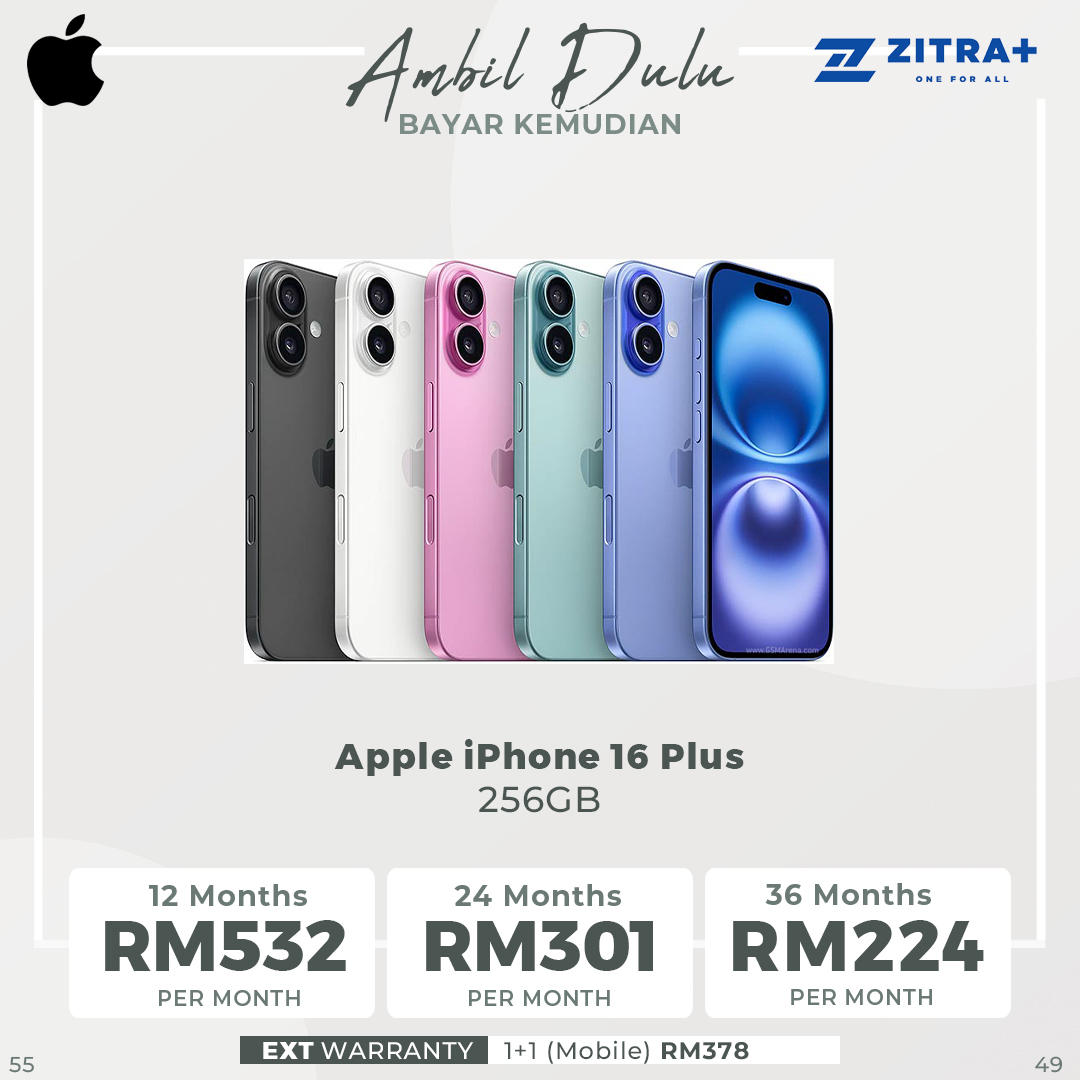 Apple iPhone 16 Plus | 6.7" Super Retina XDR OLED | 48 MP Main Camera | Apple A18 (3 nm) | USB Type-C 2.0, DisplayPort | Stereo Speakers Sound | Smartphone with 1 Year Warranty