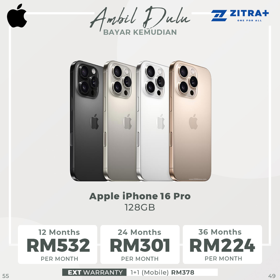 Apple iPhone 16 Pro | 6.3" LTPO Super Retina XDR OLED | 48 MP Main Camera | Apple A18 Pro (3 nm) | USB Type-C 3.2 Gen 2, DisplayPort | Stereo Speakers Sound | Smartphone with 1 Year Warranty