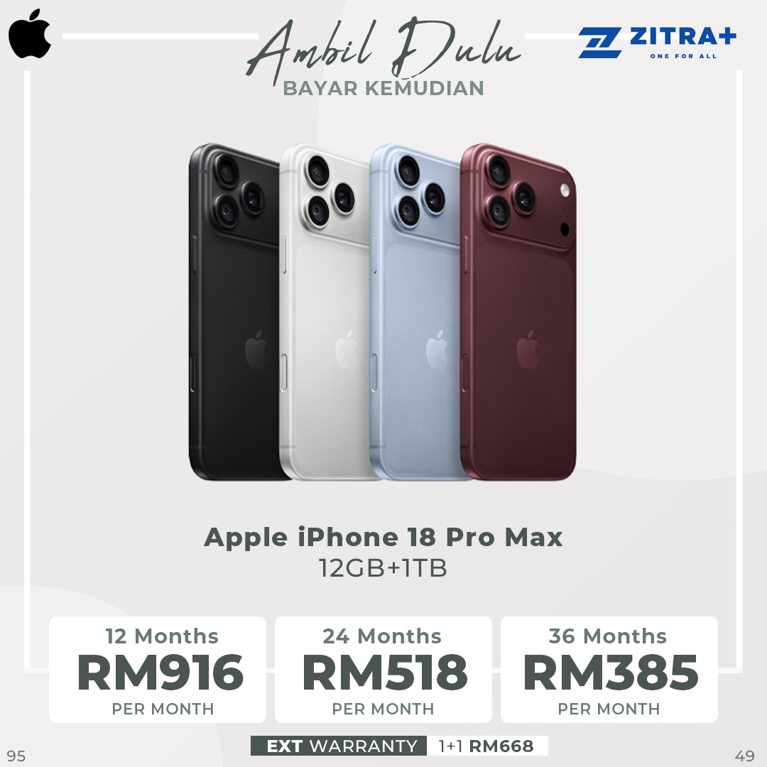 Apple iPhone 18 Pro Max 256GB / 512GB / 1TB / 2TB | 6.9-inch, LTPO Super Retina XDR OLED | 48MP Rear Camera | iOS 27 | Apple A20 Pro | Li-Ion 5391 mAh