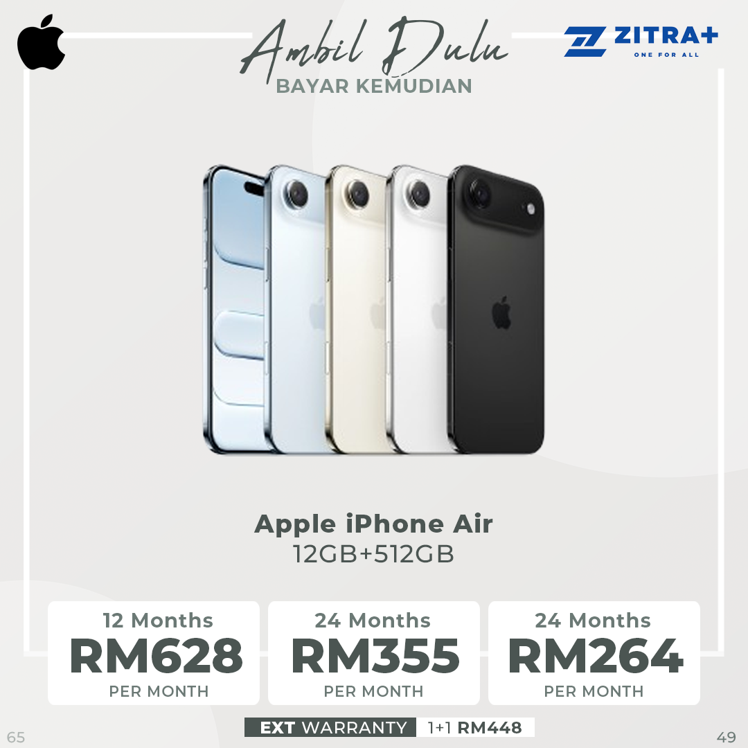Apple iPhone Air | The Thinnest iPhone Ever | 6.5-inch Display | Durable Ceramic Shield Front and Back | 48MP Fusion Camera System and Center Stage Front Camera