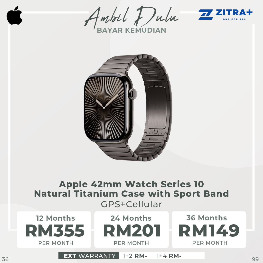 Apple Watch Series 10 Natural Titanium / Silver Aluminium GPS/ GPS + Cellular | LTPO3 OLED Always-On Retina display | Temperature sensing
