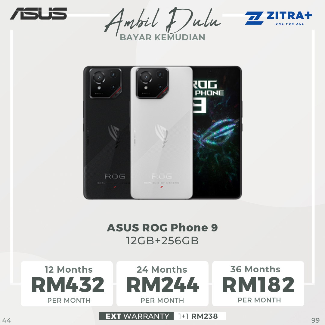 ASUS ROG Phone 9 12GB+256GB | 32 MP RGBW Ultrawide selfies | AniMe Vision | AeroActive Cooler X Pro