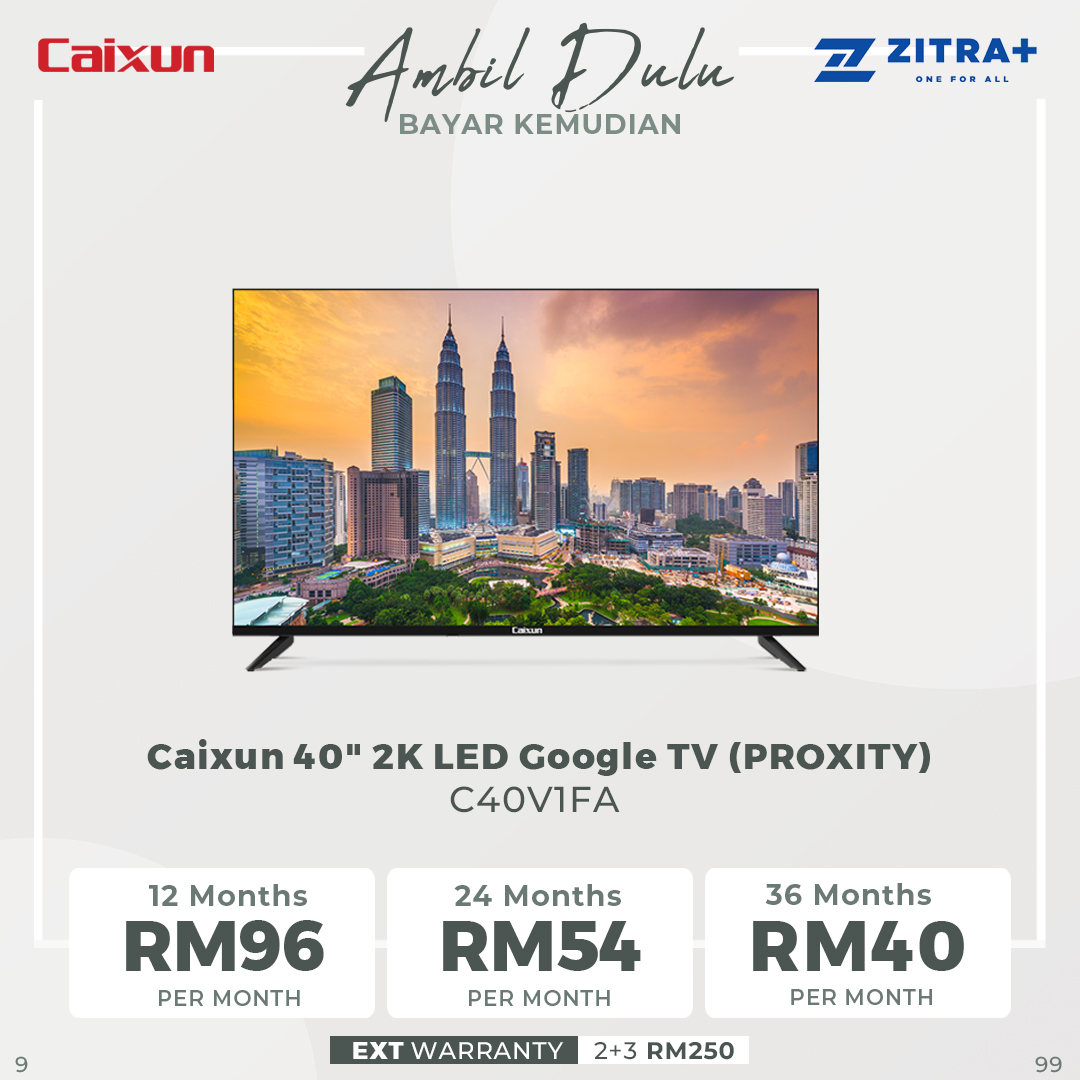 Caixun 40" 2K LED Google TV (PROXITY) C40V1FA | 2K FHD | Dolby Audio | Android TV