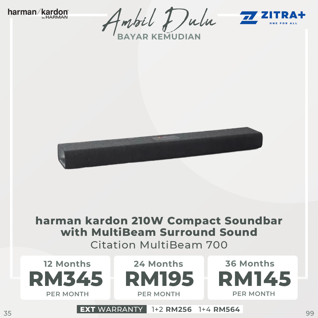 harman kardon 210W Compact Soundbar with MultiBeam Surround Sound Citation MultiBeam 700 | Plug and Play | Easy Access | Intuitive Controls | Soundbar with 1 Year Warranty
