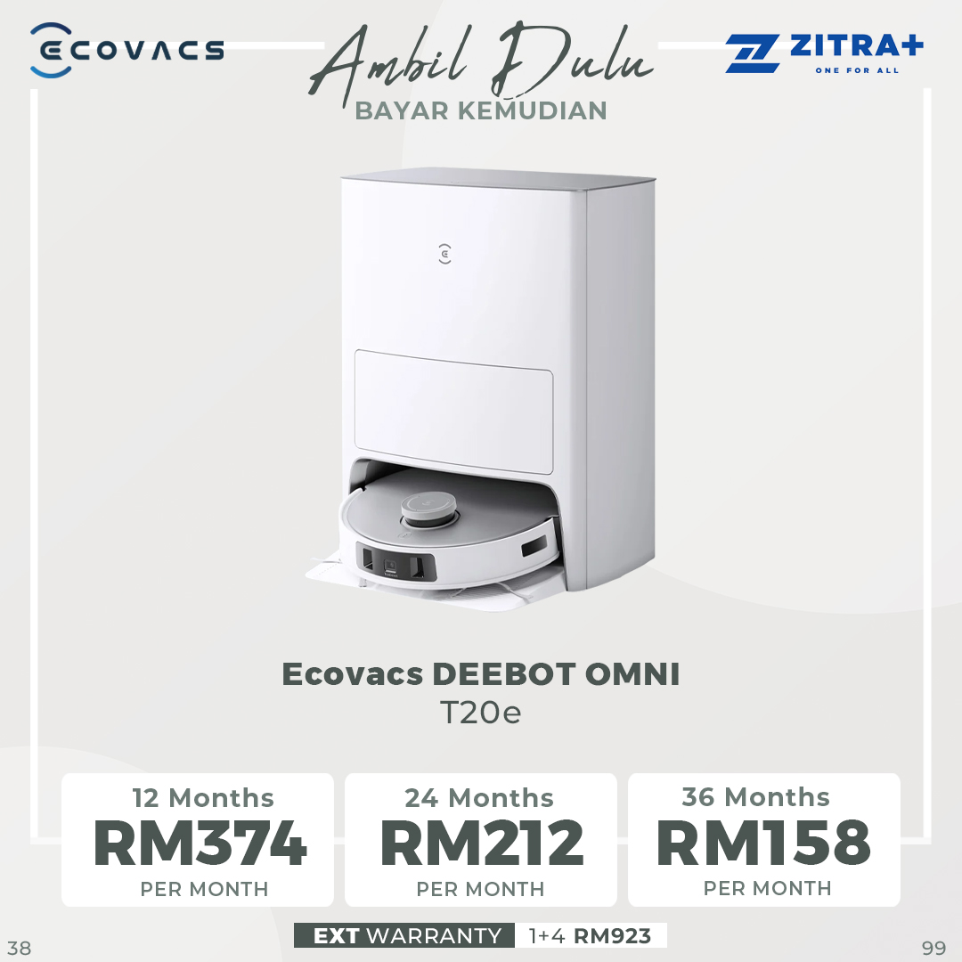 Ecovacs 7100Pa DEEBOT OMNI T20e | Auto-lift Mopping | TrueDetect 3D 3.0 | Tailor-made Housekeeper Mode