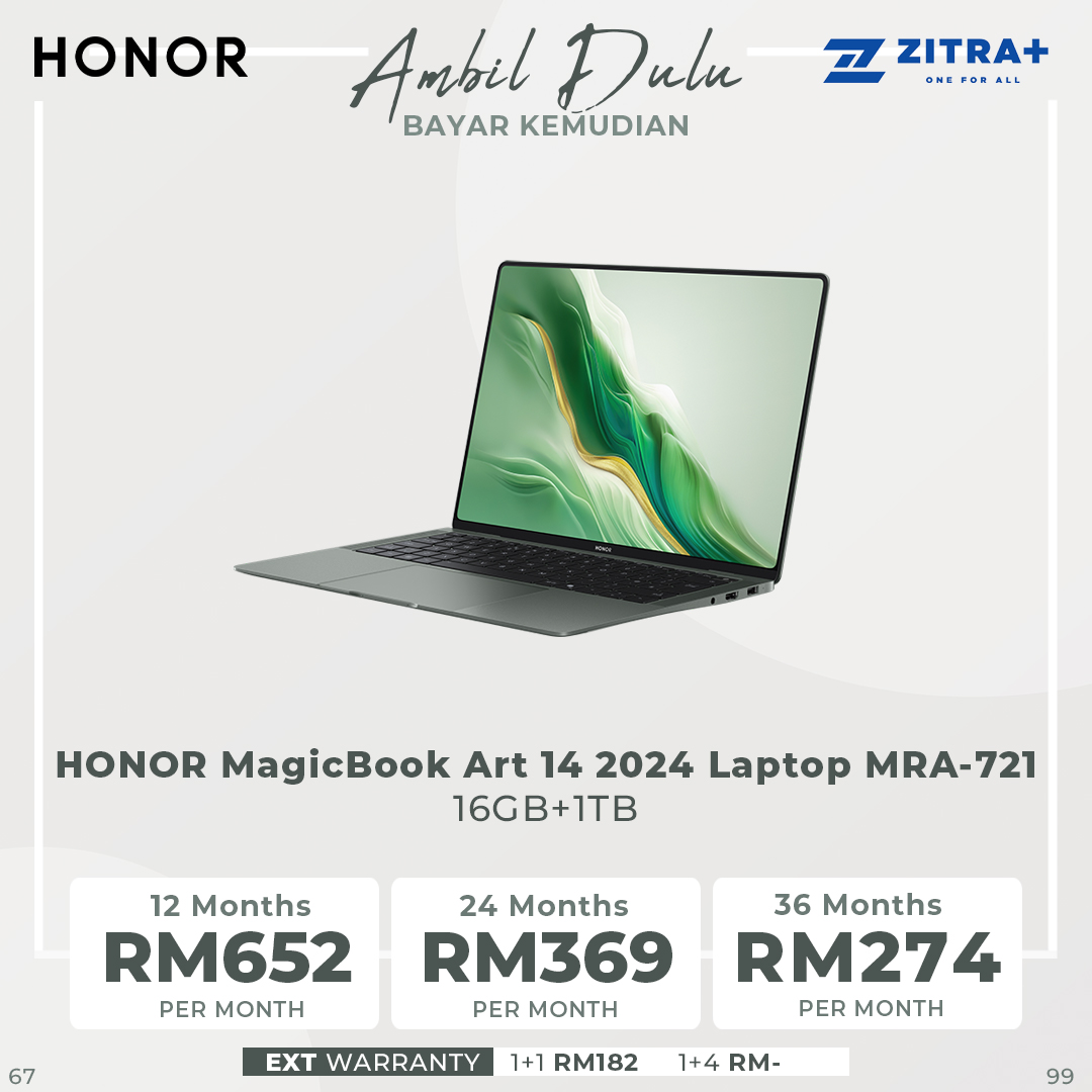 HONOR MagicBook Art 14 2024 Laptop MRA-721 | Windows 11 Home | 14.6-inch | AI Magic WorkStation