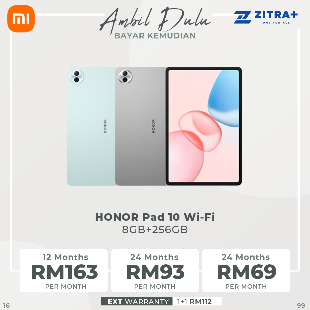 HONOR Pad 10 Wi-Fi 8GB+256GB | 8MP Main Camera | 12.1 inch | Qualcomm SM7550-AB Snapdragon 7 Gen 3 (4 nm) | Li-Po 10100mAh | Android 15, MagicOS 9