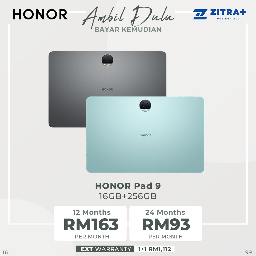 HONOR Pad 9 16GB+256GB | 8300mAh Large Battery +35W Fast Charging4 | 4nm Snapdragon 6 Gen 1 Chipset | Blazing-fast Connections 5G & Wi-Fi Only Version Supported | Tablet with 1 Year Warranty