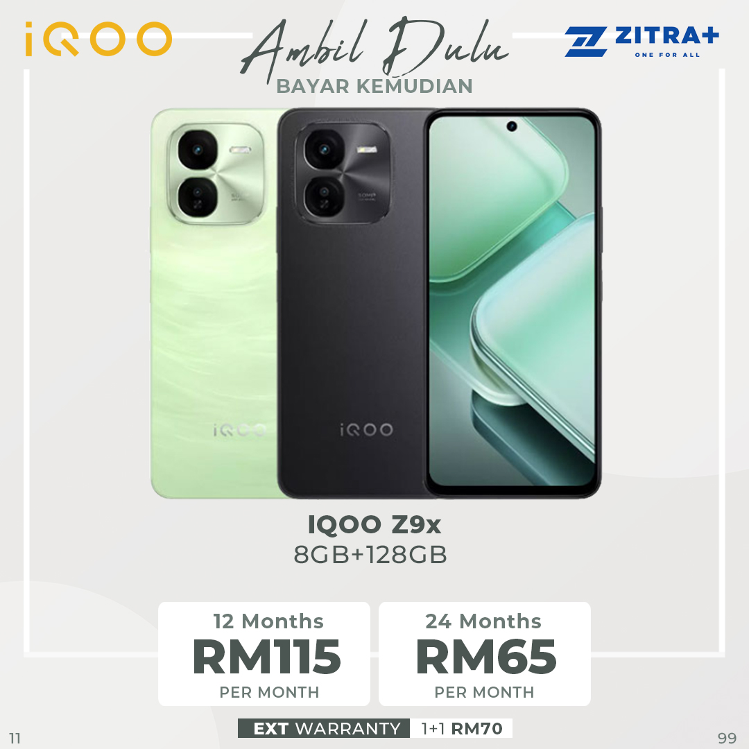 IQOO Z9x 8GB+128GB  | 4 nm Snapdragon® 6 Gen 1 | 120 Hz Eye-Care Display | Dual Speaker and Audio Booster | 1  Year General Warranty