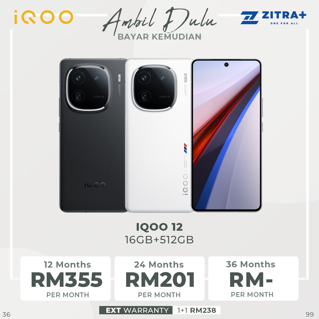 IQOO 12 16GB+512GB | 120W |  6.7 inches with LTPO AMOLED | Android 14 | Fun Touch 14 | Snapdragon 8 Gen 3 (4 nm) | Smartphone with 2 Years Warranty