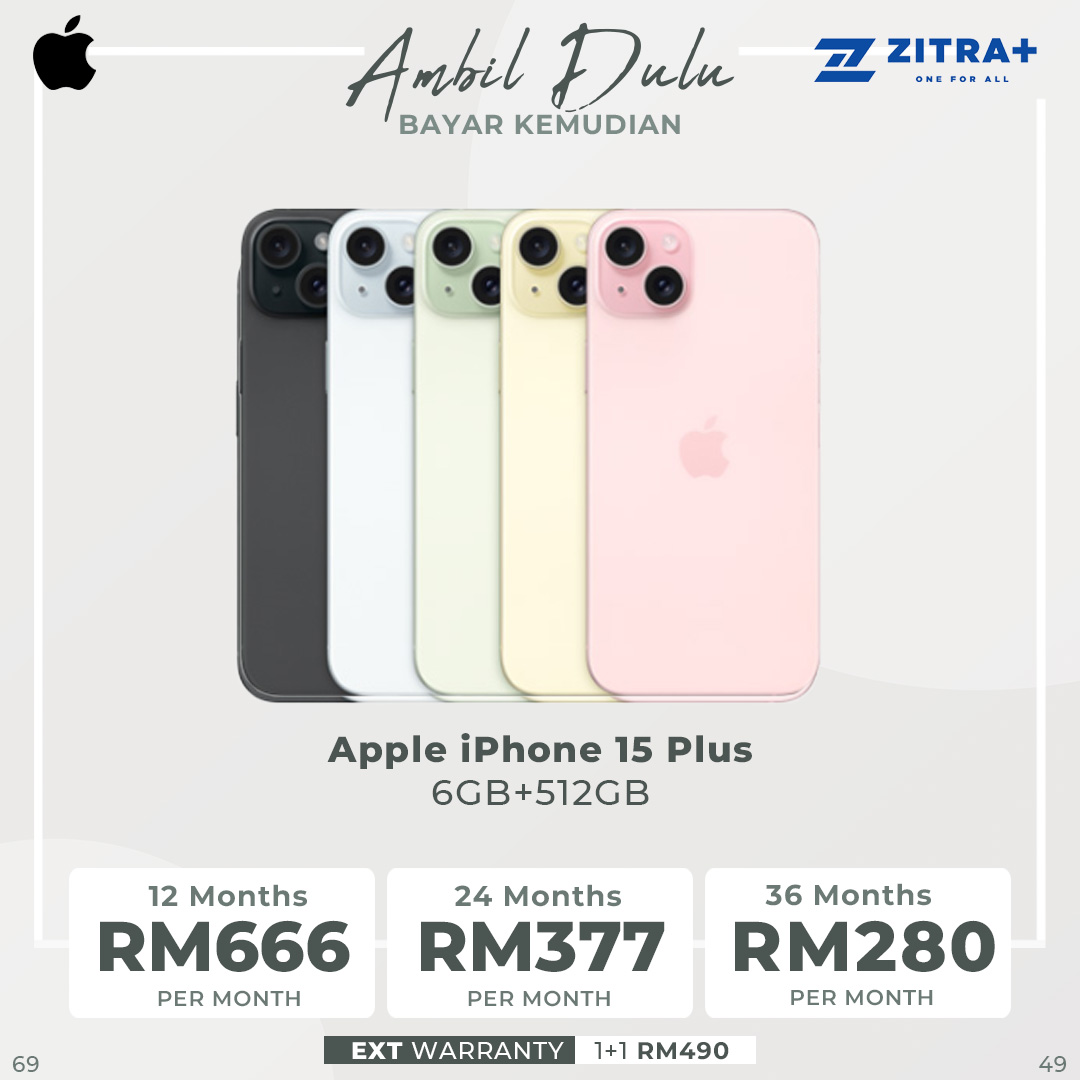 (Pre-Order Start 22.09.2023)  Apple iPhone 15 Plus | 6.7" Super Retina XDR OLED Display | 48MP Main Camera | A16 Bionic Chip | USB-Compatible | Crash Detection | Smartphone With 1 Year Warranty