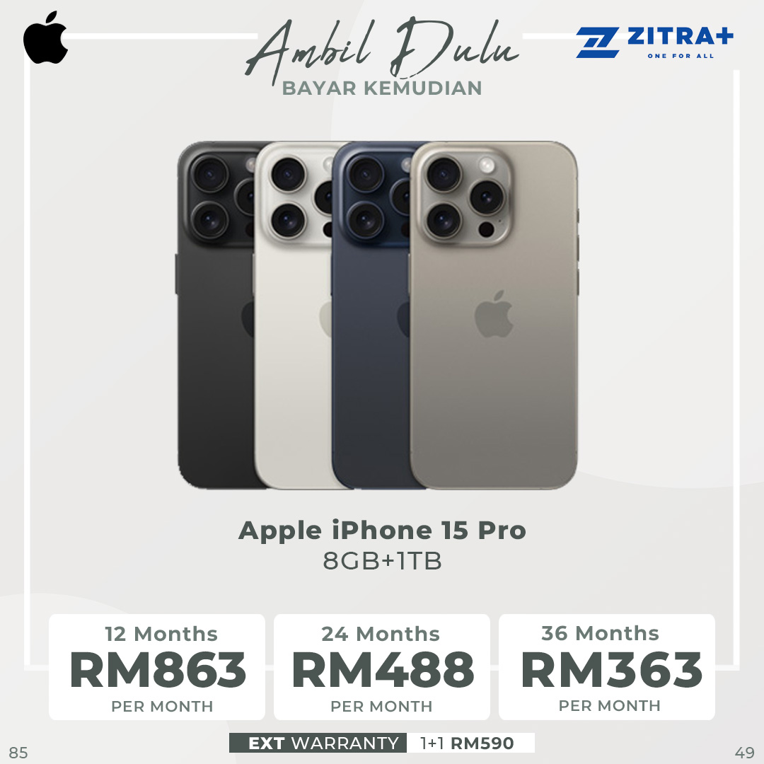 Apple iPhone 15 Pro | 6.1" Super Retina XDR OLED Display | 48MP Main Camera | A17 Pro Chip | Always-On Display | Crash Detection | Smartphone With 1 Year Warranty
