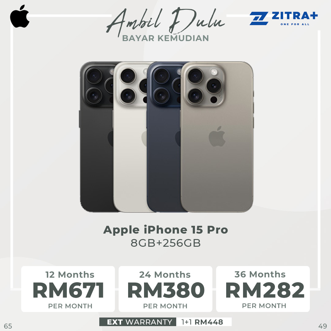 Apple iPhone 15 Pro | 6.1" Super Retina XDR OLED Display | 48MP Main Camera | A17 Pro Chip | Always-On Display | Crash Detection | Smartphone With 1 Year Warranty
