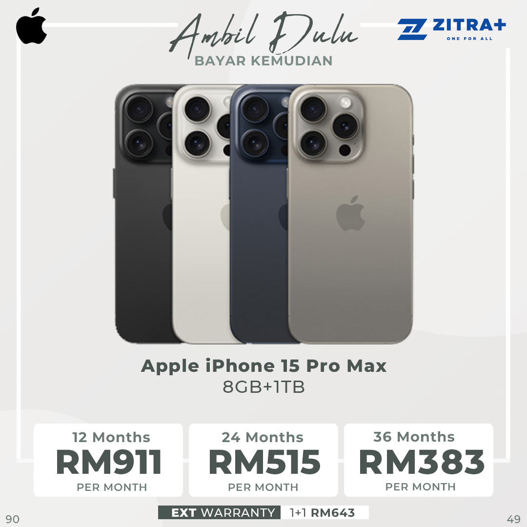 Apple iPhone 15 Pro Max | 6.7" Super Retina XDR OLED Display | 48MP Main Camera | A17 Pro Chip | Always-On Display | Crash Detection | Smartphone With 1 Year Warranty