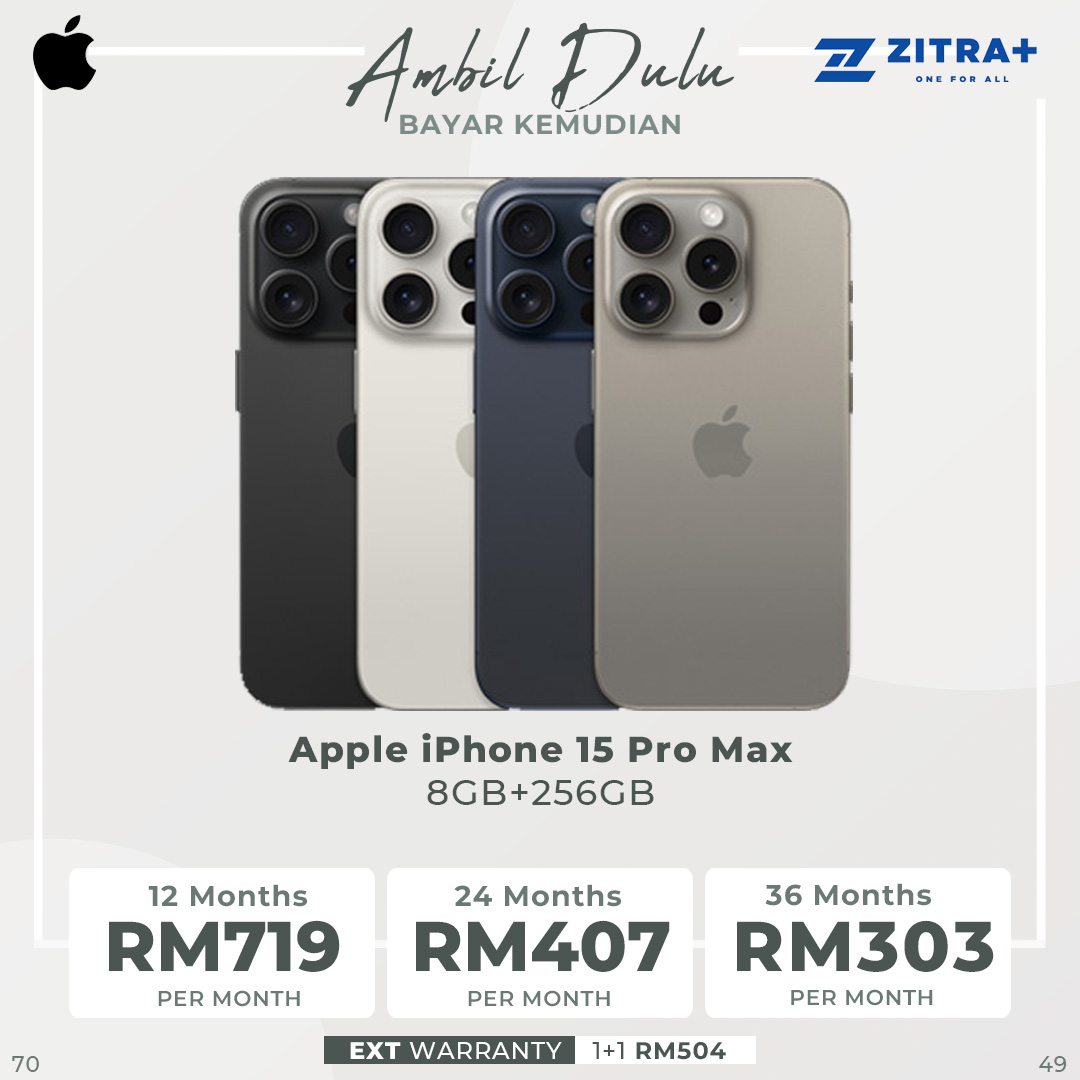 Apple iPhone 15 Pro Max | 6.7" Super Retina XDR OLED Display | 48MP Main Camera | A17 Pro Chip | Always-On Display | Crash Detection | Smartphone With 1 Year Warranty