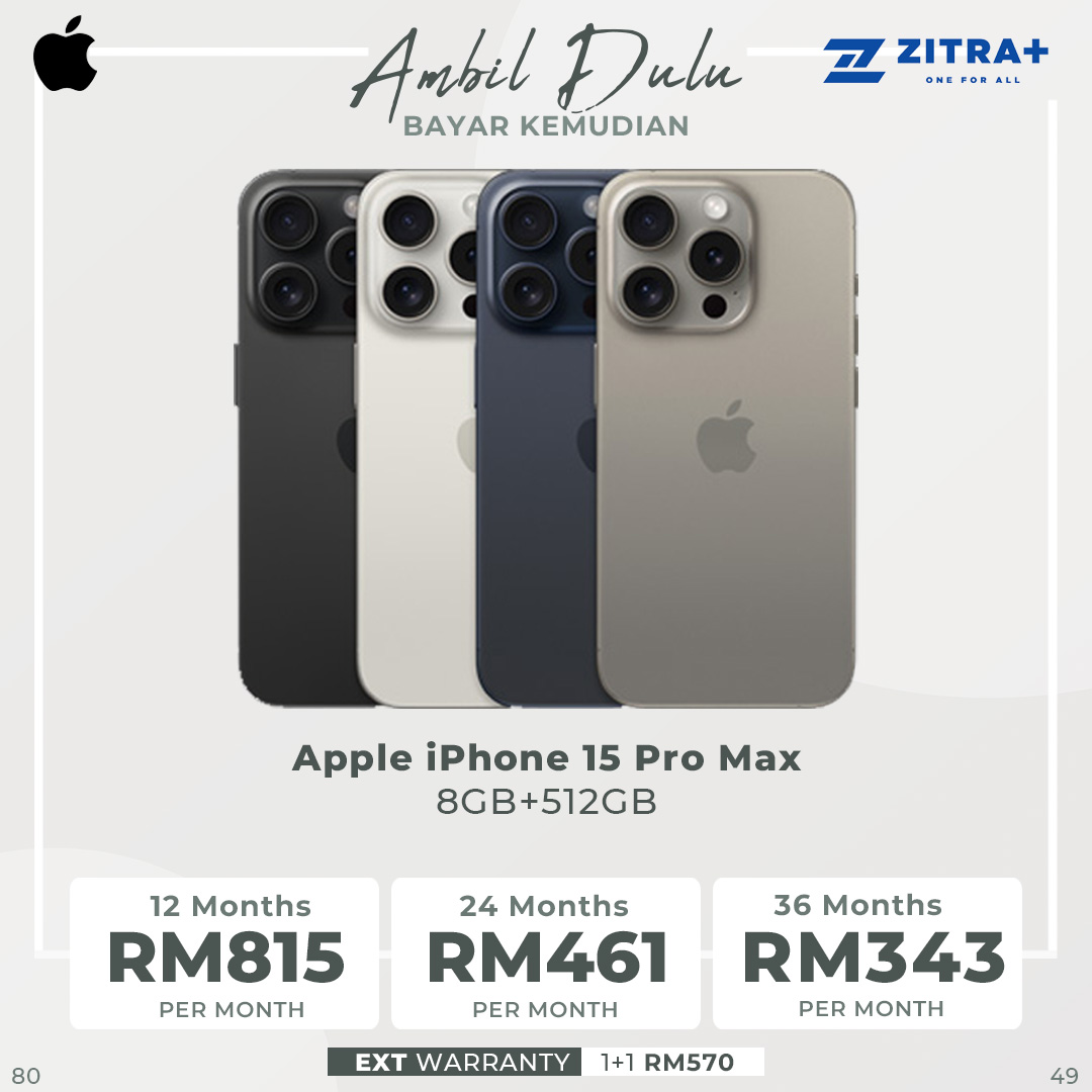 Apple iPhone 15 Pro Max | 6.7" Super Retina XDR OLED Display | 48MP Main Camera | A17 Pro Chip | Always-On Display | Crash Detection | Smartphone With 1 Year Warranty