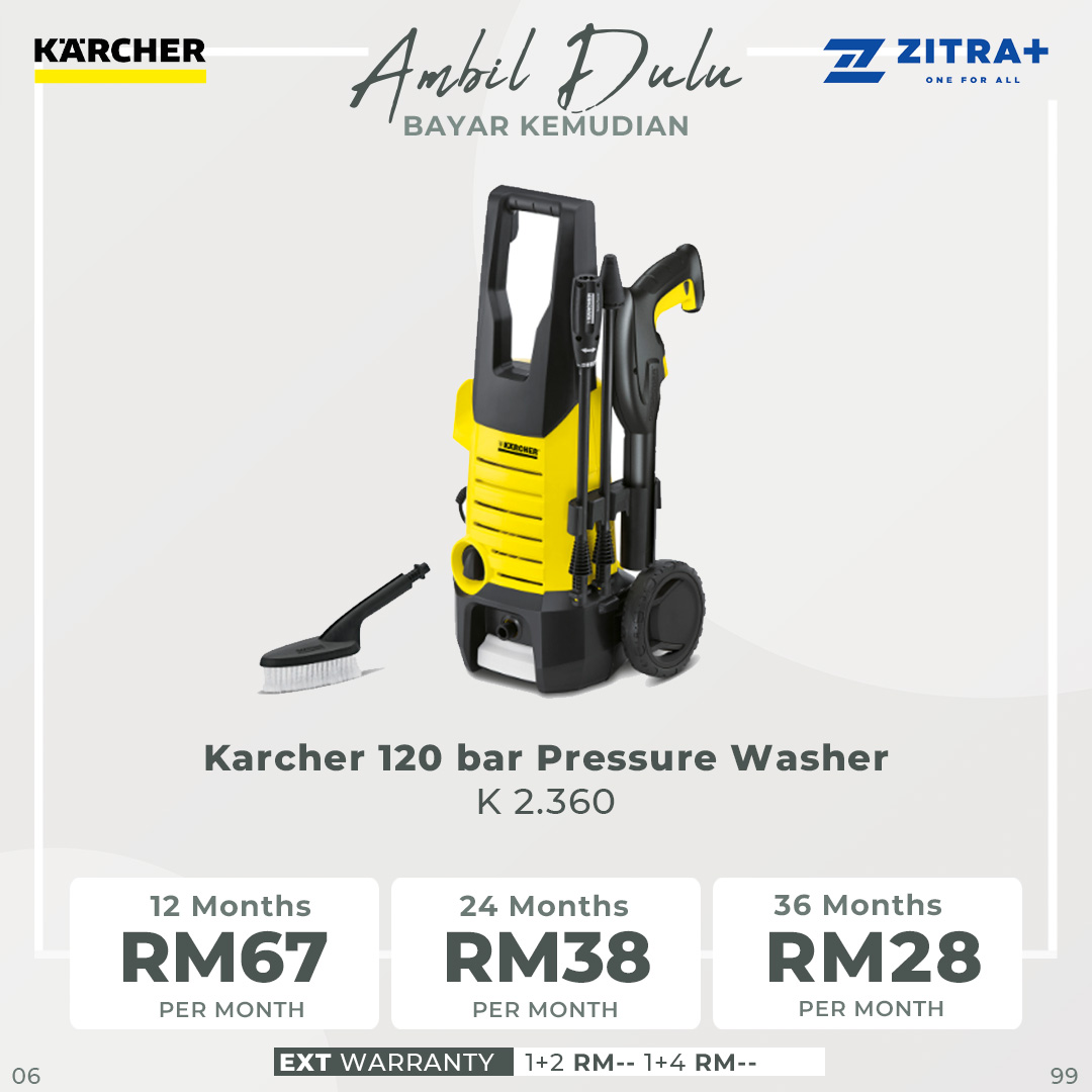 Karcher 120 Bar Pressure Washer K 2.360 | High-Pressure Gun | Full Cleaning Power | Vario Power Jet | Dirt Blaster