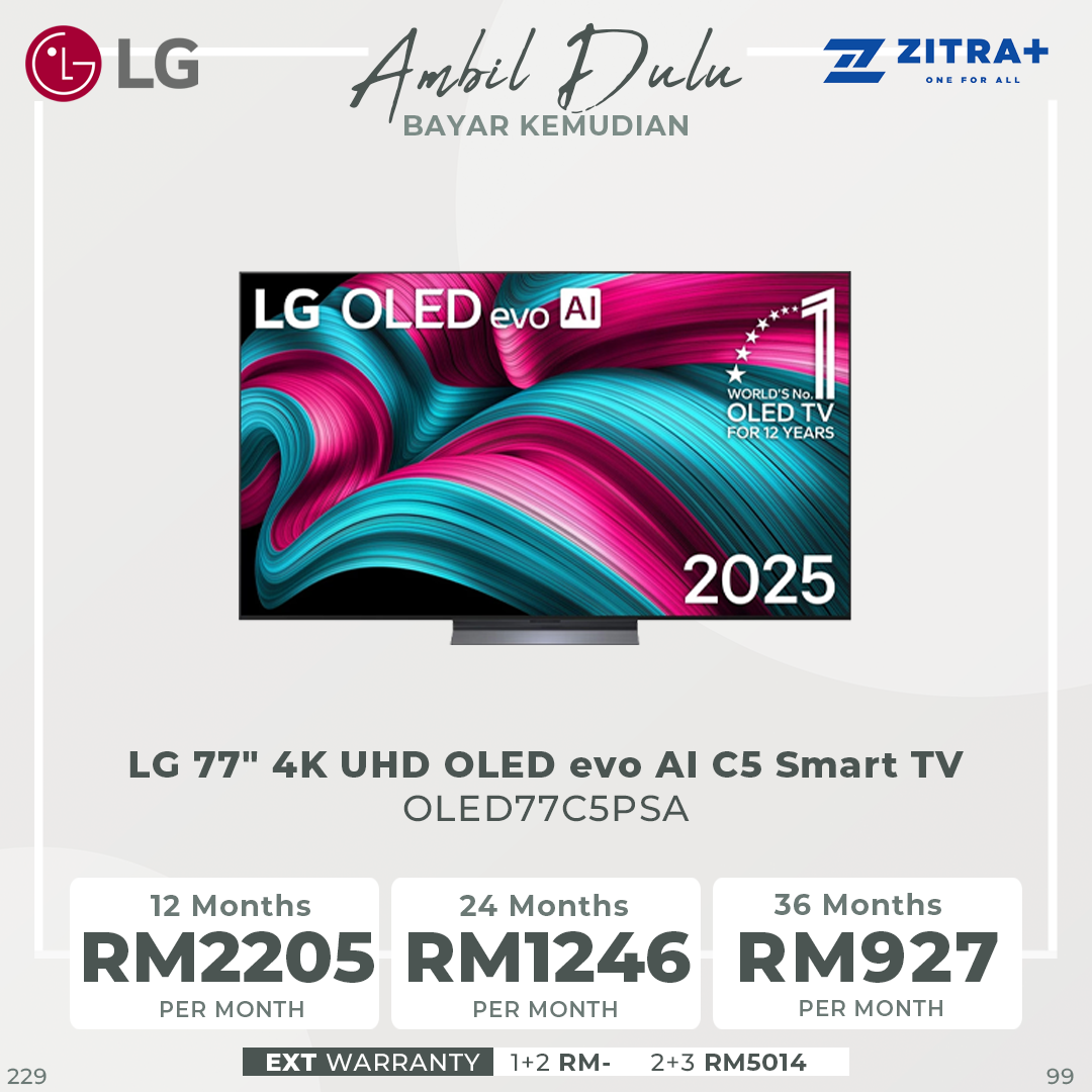 LG 48"/55"/65"/77"/83" 4K UHD OLED evo AI C5 Smart TV OLED48C5PSA|OLED55C5PSA|OLED65C5PSA|OLED77C5PSA|OLED83C5PSA | AI Processor 4K Gen8 | Dolby Vision / HDR10 / HLG