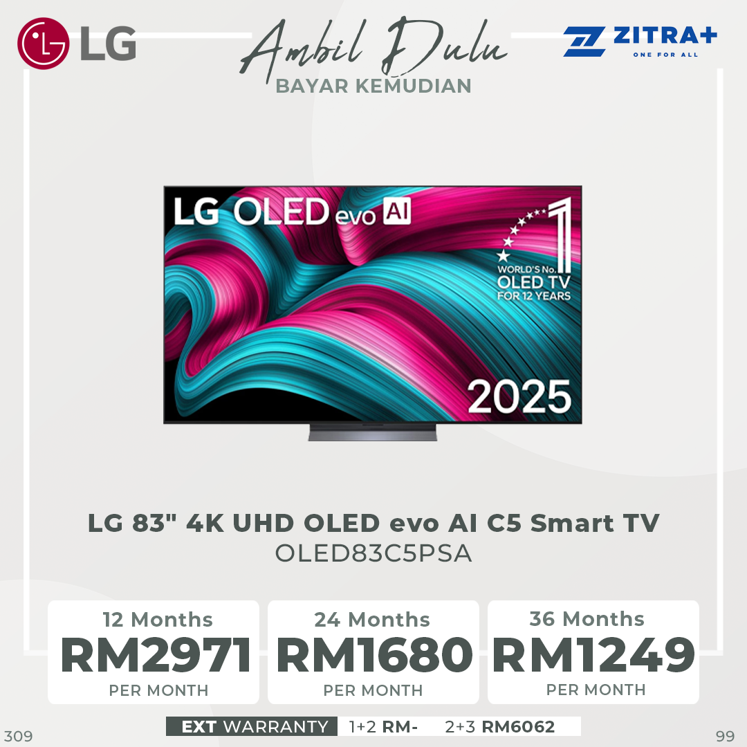 LG 48"/55"/65"/77"/83" 4K UHD OLED evo AI C5 Smart TV OLED48C5PSA|OLED55C5PSA|OLED65C5PSA|OLED77C5PSA|OLED83C5PSA | AI Processor 4K Gen8 | Dolby Vision / HDR10 / HLG