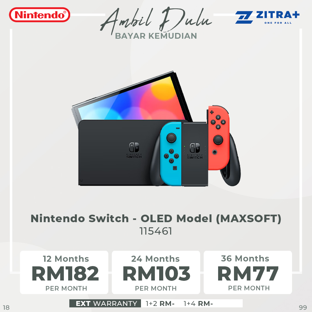 Nintendo Switch - OLED Model (MAXSOFT) 115461 | 7-inch OLED screen | Wide adjustable stand | 64 GB