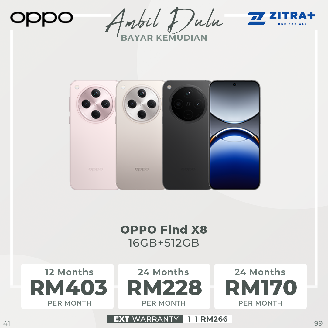 OPPO Find X8 16GB+512GB |  Fast charging 80W | Mediatek Dimensity 9400 | AI Photo Remaster