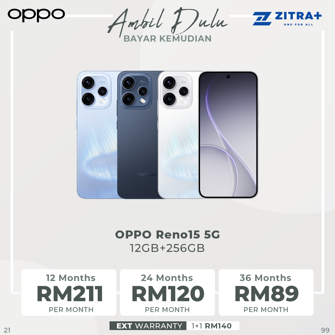 OPPO Reno15 5G | 80W SUPERVOOC™ Flash Charge | 3.5x Telephoto Vibe Portrait | AI Motion Photo Popout | 50MP Ultra Wide Selfie Camera