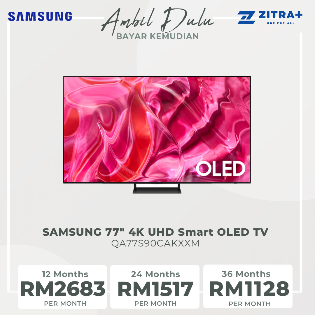 SAMSUNG 77" 4K UHD Smart OLED TV QA77S90CAKXXM | LaserSlim Design | Tizen™ Smart TV | App Casting | Web Browser | SmartThings | Smart TV with 2 Year Warranty
