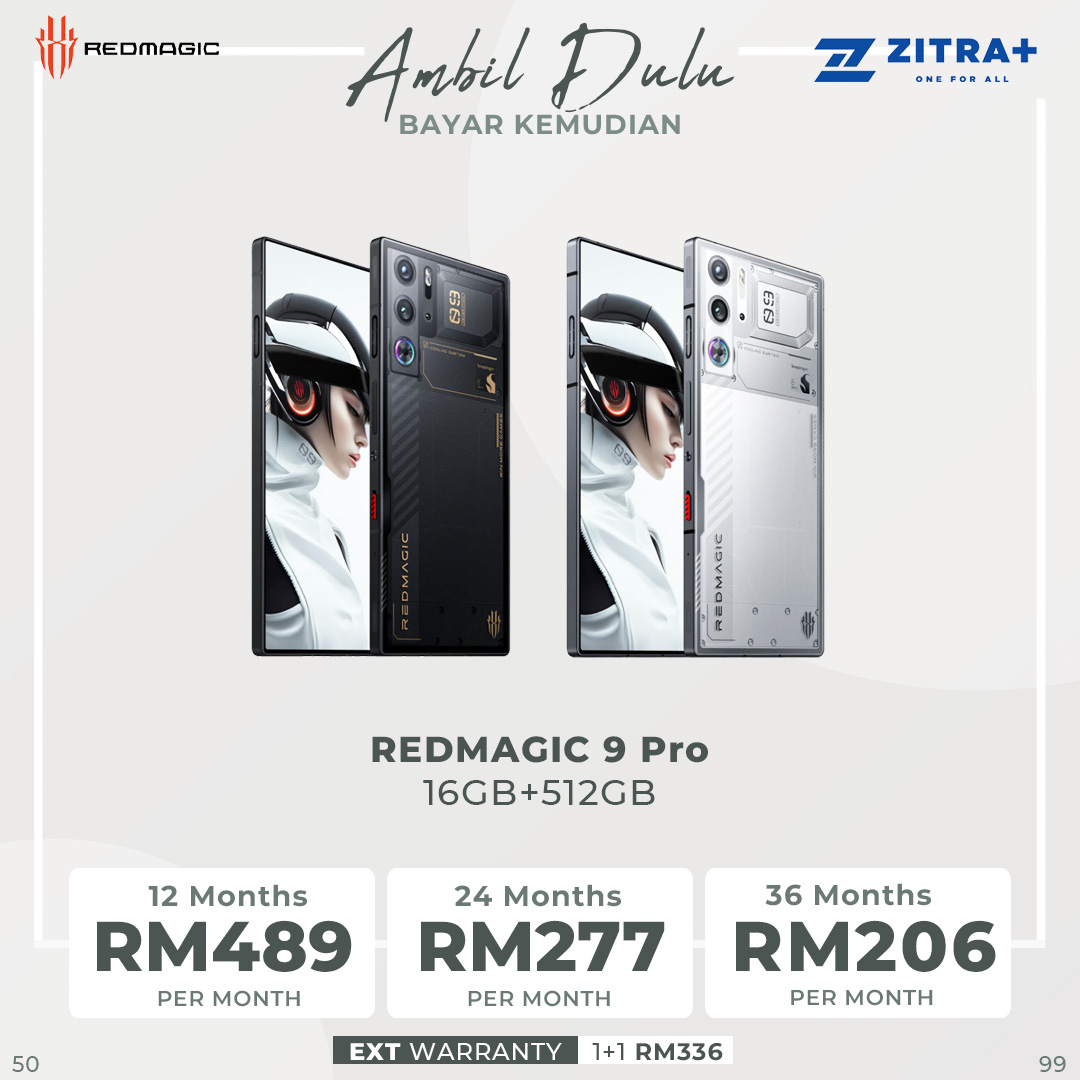 REDMAGIC 9 Pro | 12GB+256GB / 16GB+512GB | 6.8" AMOLED Display | 56 Hours of Power | Qualcomm® Snapdragon™ 8 Gen 3 | Smartphone with 1 Year Warranty