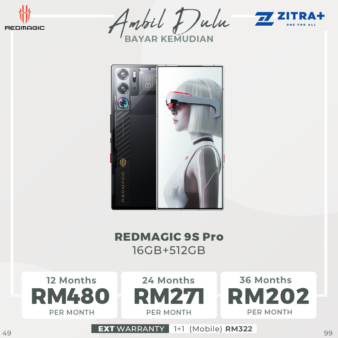 REDMAGIC 9S Pro 12GB+256GB/16GB+512GB | Qualcomm® Snapdragon™ 8 Gen 3 | 16MP Front Camera | 80W Super-Fast Charging