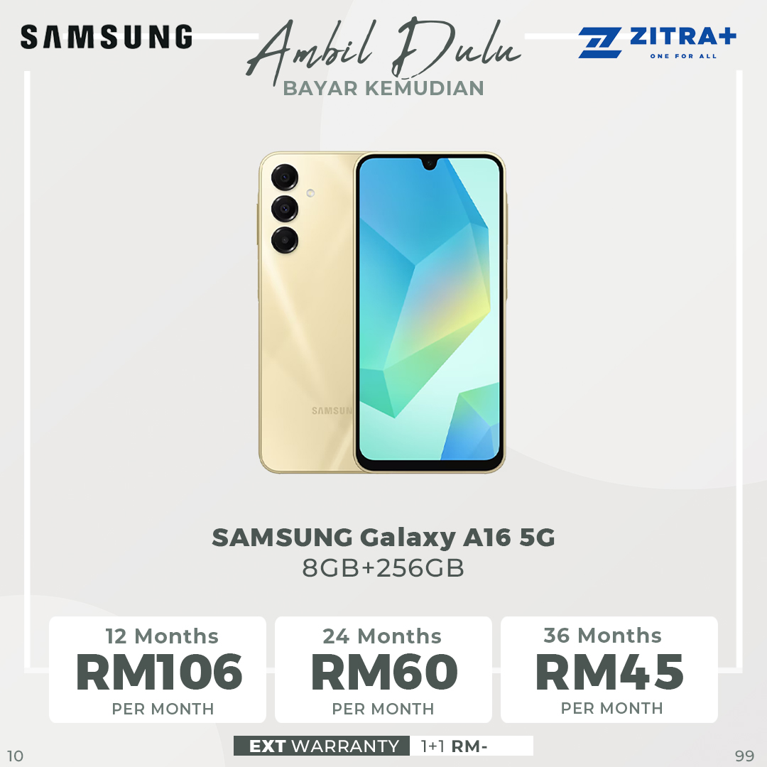SAMSUNG Galaxy A16 5G 8GB+256GB | Android 14, One UI Core 6.1 | Octa-core, Mediatek Dimensity 6300 | 5000 mAh