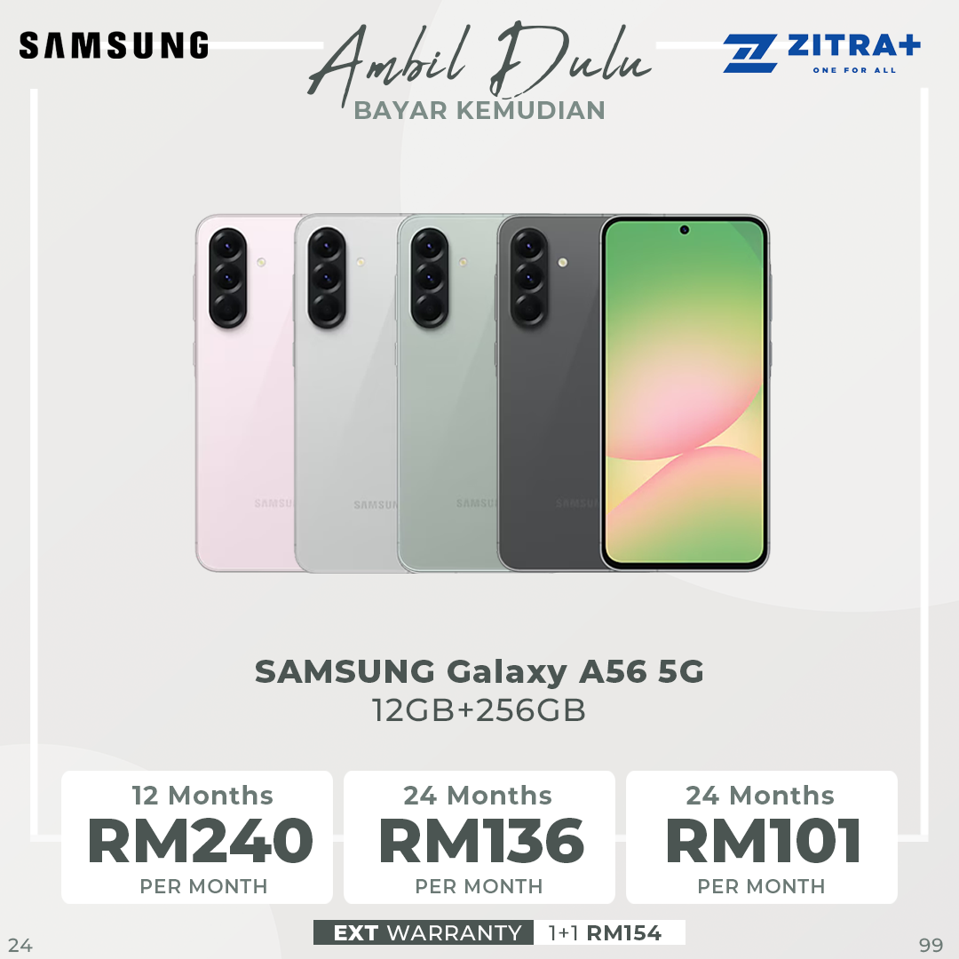 SAMSUNG Galaxy A56 5G 12GB+256GB | Exynos 1580 (4 nm) | 6.7 inches, Super AMOLED | 50MP Main Camera | Li-Po 5000 mAh