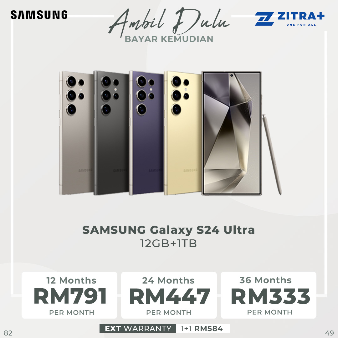 (Pre-Order 18.01.24 - 06.02.24) SAMSUNG Galaxy S24 Ultra | 12GB+256GB / 12GB+512GB / 12GB+1TB | Dynamic LTPO AMOLED 2X | Built-in S Pen | Galaxy AI | Smartphone with 1 Year Warranty