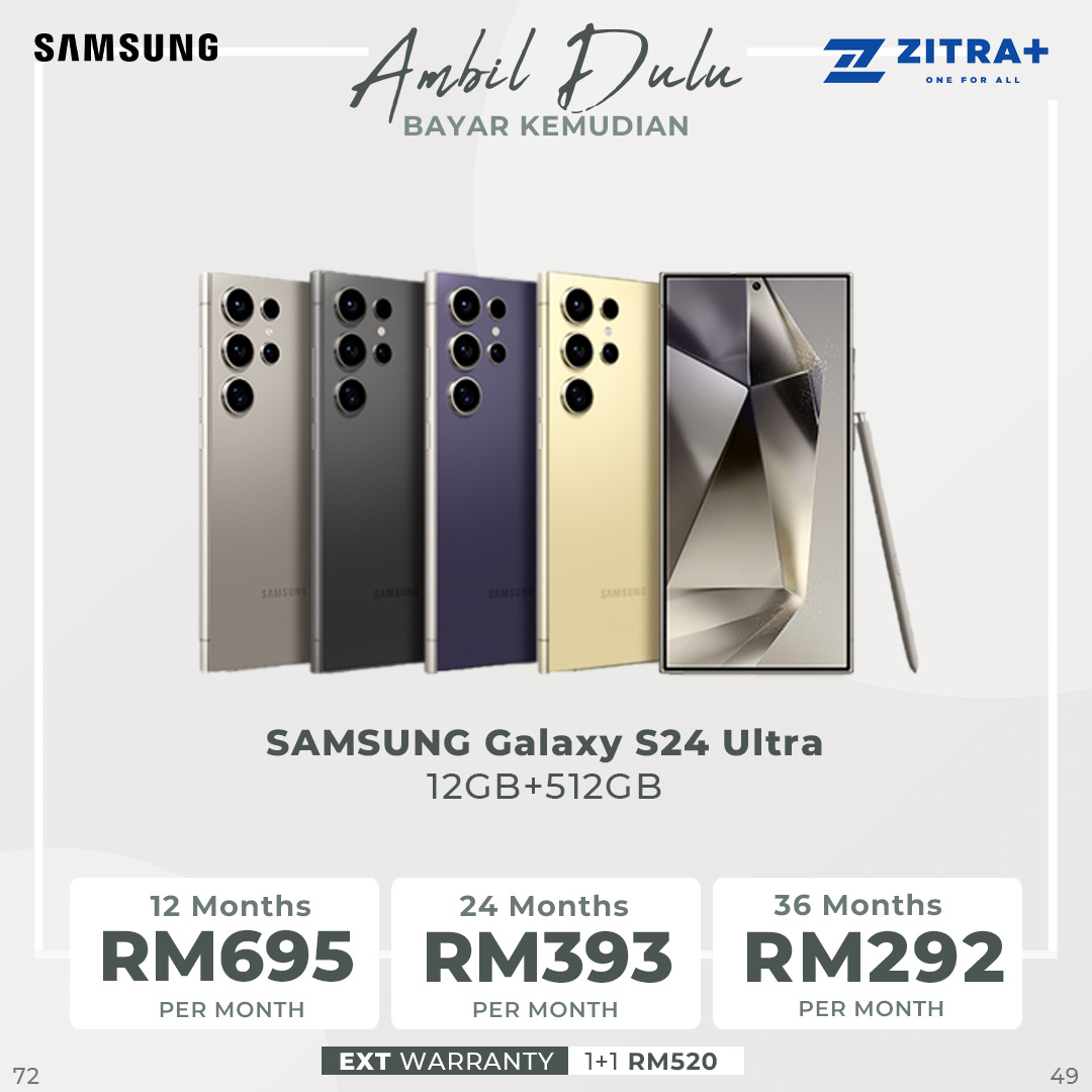 (Pre-Order 18.01.24 - 06.02.24) SAMSUNG Galaxy S24 Ultra | 12GB+256GB / 12GB+512GB / 12GB+1TB | Dynamic LTPO AMOLED 2X | Built-in S Pen | Galaxy AI | Smartphone with 1 Year Warranty