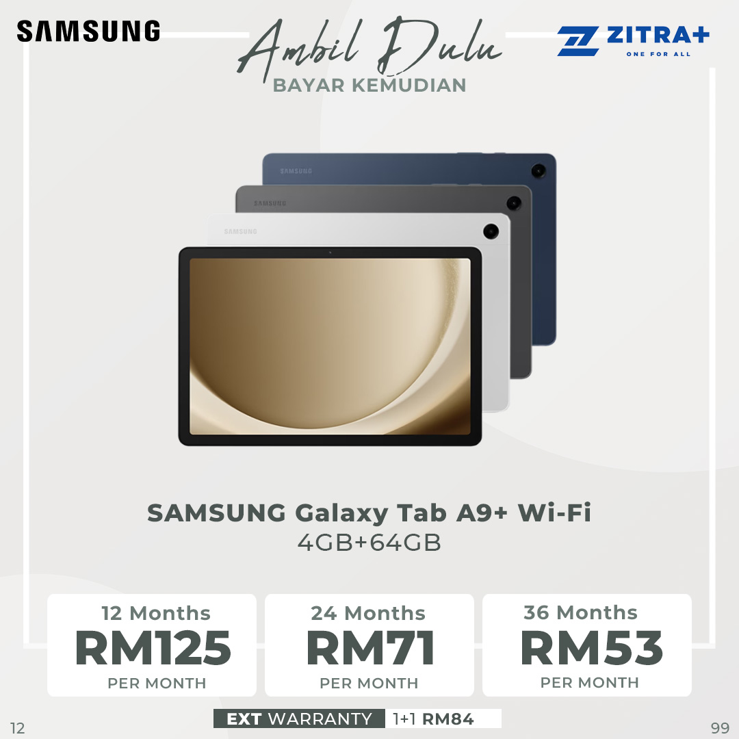 SAMSUNG Galaxy Tab A9+ Wi-Fi 4GB+64GB | 11.0 Display | 8MP Main Camera | 7040mAh Battery | Multi-Tasking | Dolby Atmos | Tablet with 1 Year Warranty