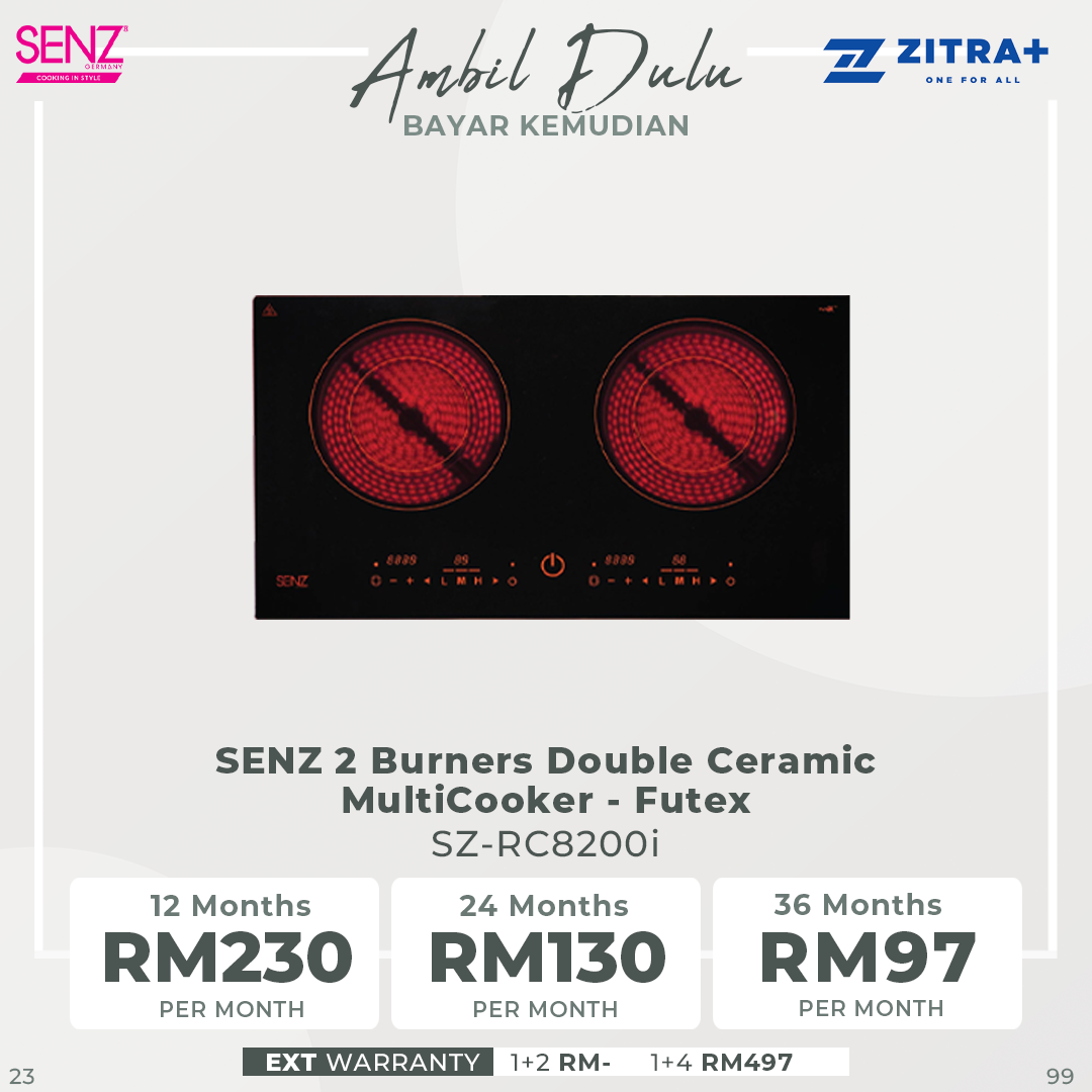 SENZ 2 Burners MultiCooker & SmartCooker  SZ-RI6200i / SZ-RC8200i / SZ-RI3600i | Touch Button | LED display | Pre-set heat level | Burners with 1 Year Warranty