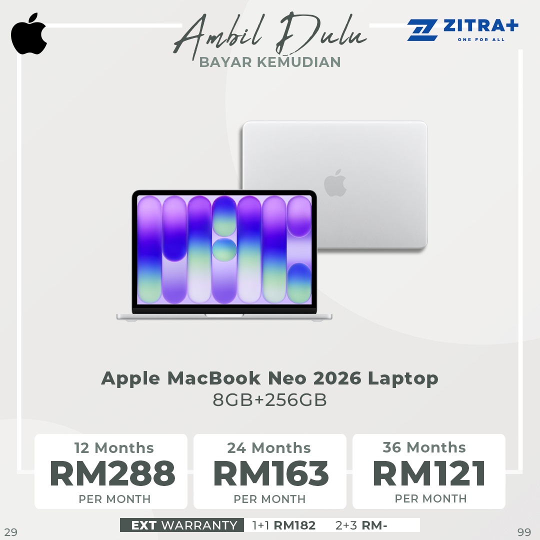 Apple MacBook Neo 8GB+256GB/ 8GB+512GB | 13-inch | Apple A18 Pro chip with 6‑core CPU and 5‑core GPU | Built-in privacy | 1080p FaceTime HD camera