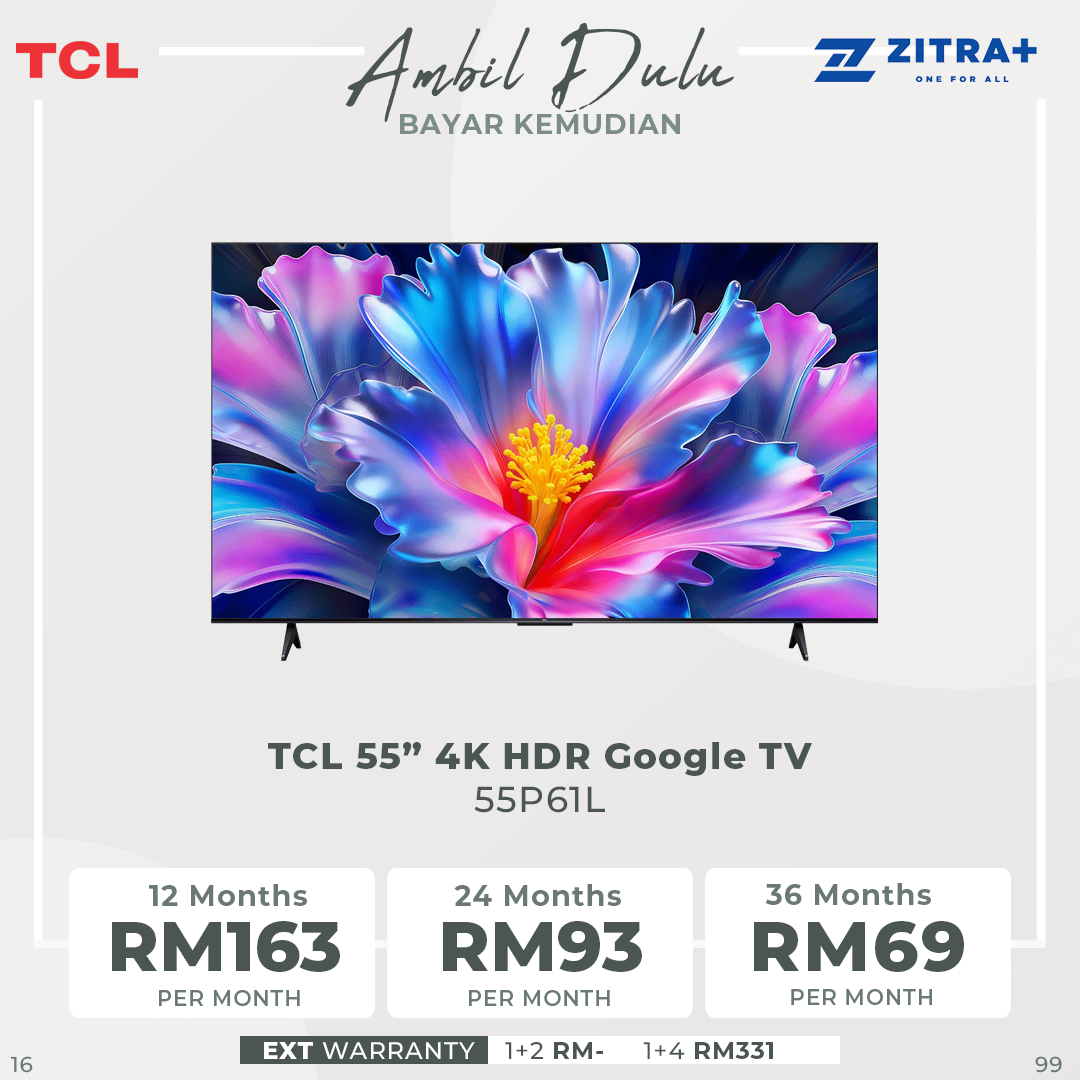 [2026 New Model] TCL 55"/65"/75" 4K HDR Google TV | P61K Series / 55P61L [2026] | Dolby Audio | AiPQ Processor | MEMC | HVA Panel