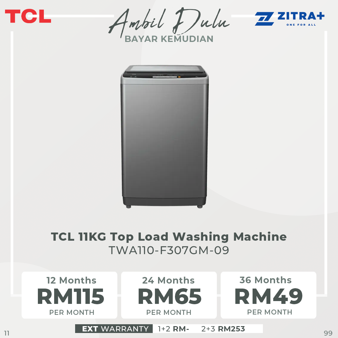 TCL 7KG/11KG Top Load Washing Machine TWA70-A101M-09/ TWA110-F307GM-09 | Fuzzy Control | Magic Filter | Drum Clean | TCL Honeycomb Drum |  Child Lock | 24 Hours Delay | Memory Backup