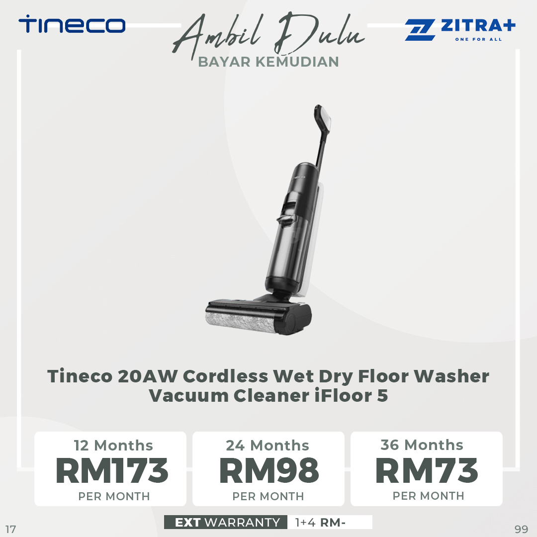 Tineco 20AW Cordless Wet Dry Floor Washer Vacuum Cleaner iFloor 5 | Wash and vacuum floors in one step | Hands-free self-cleaning cycle
