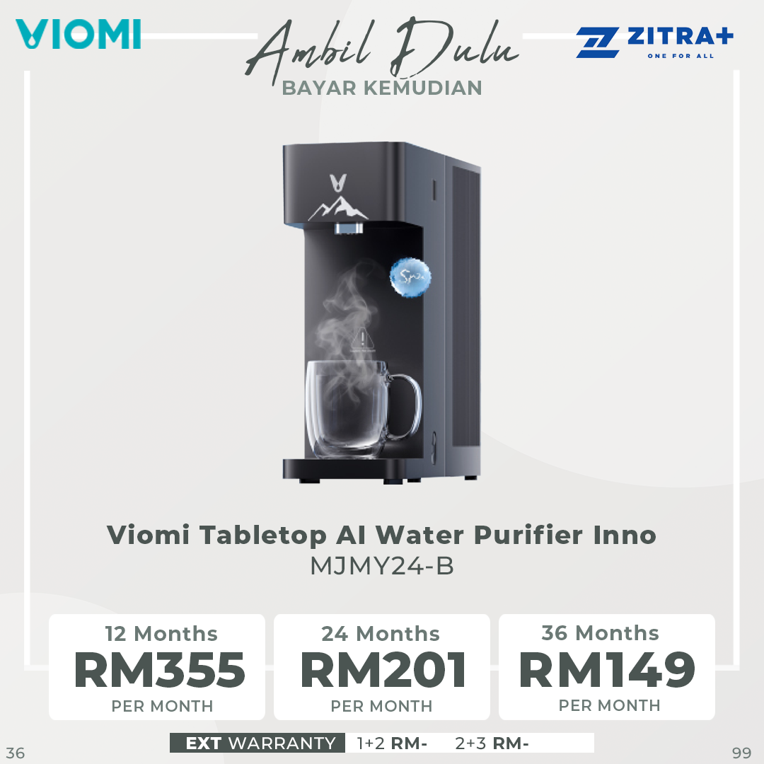 Viomi Tabletop AI Water Purifier Inno MJMY24-B | Strontium-Rich Water | 6 layers deep filtration | UV Sterilization | Smart Control