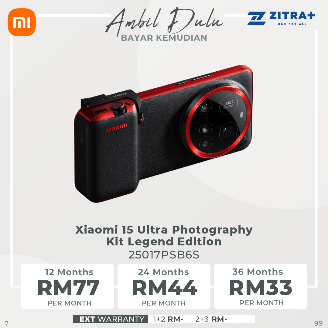 Xiaomi 15 Ultra Photography Kit Legend Edition 25017PSB6S | Video button | 67mm Filter Adapter Ring | Massive 2000mAh (typ) battery
