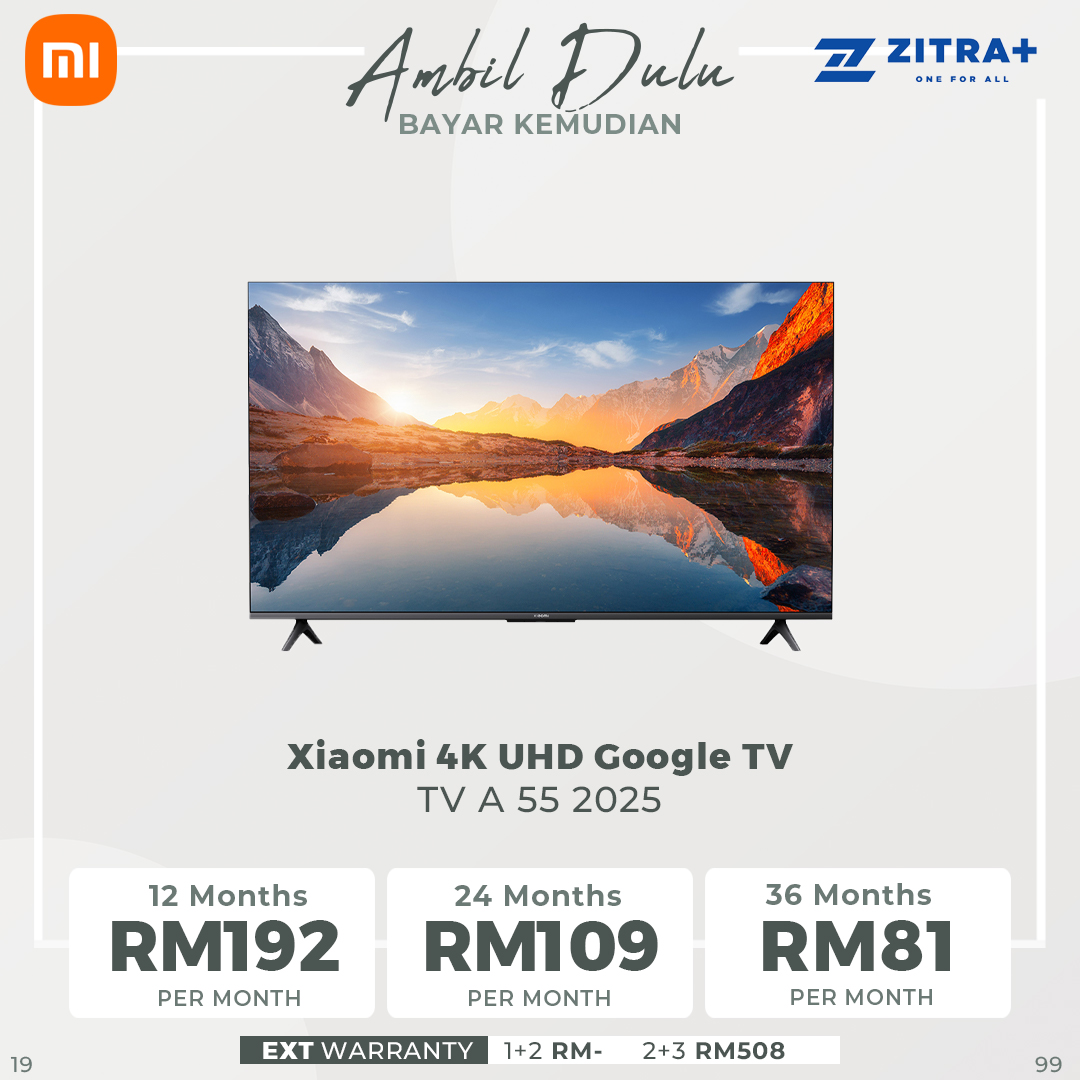 Xiaomi 55" 4K UHD Google TV TV A 55 2025 | 4K HDR | Dolby Audio™ | Ultra slim-bezel design | Google TV