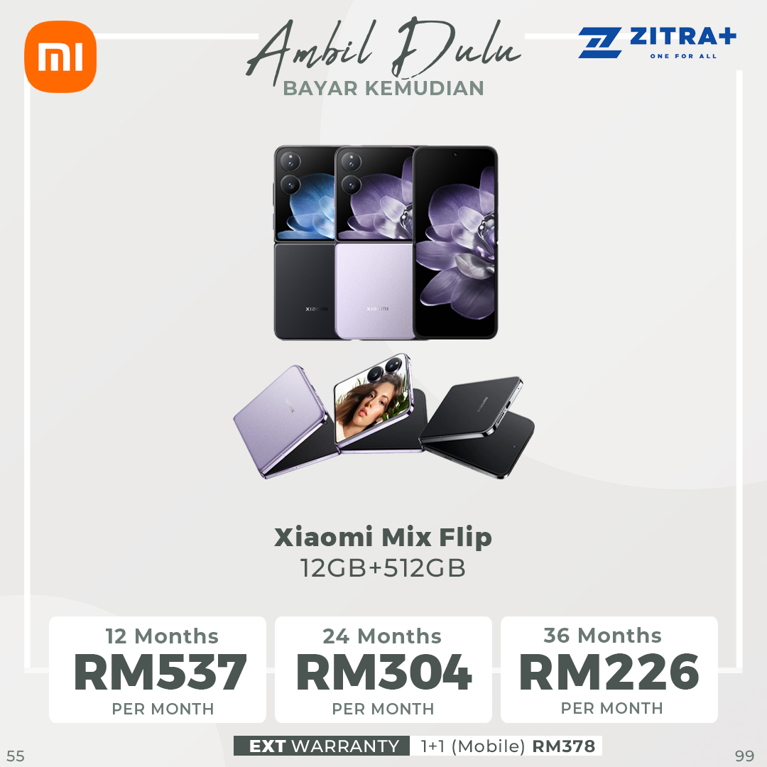 Xiaomi Mix Flip 12GB+512GB | 6.86" | Dual SIM | Android 14, HyperOS | Qualcomm SM8650-AB Snapdragon 8 Gen 3 (4 nm)
