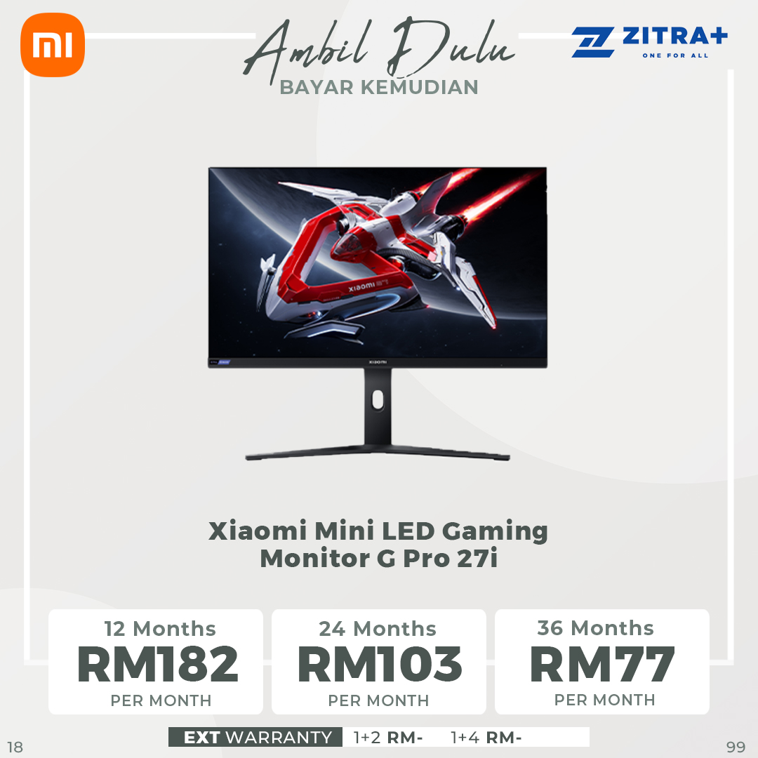 Xiaomi Mini LED Gaming Monitor G Pro 27i | 180Hz high refresh rate | Clear and bright picture | 1152-zone Mini LED