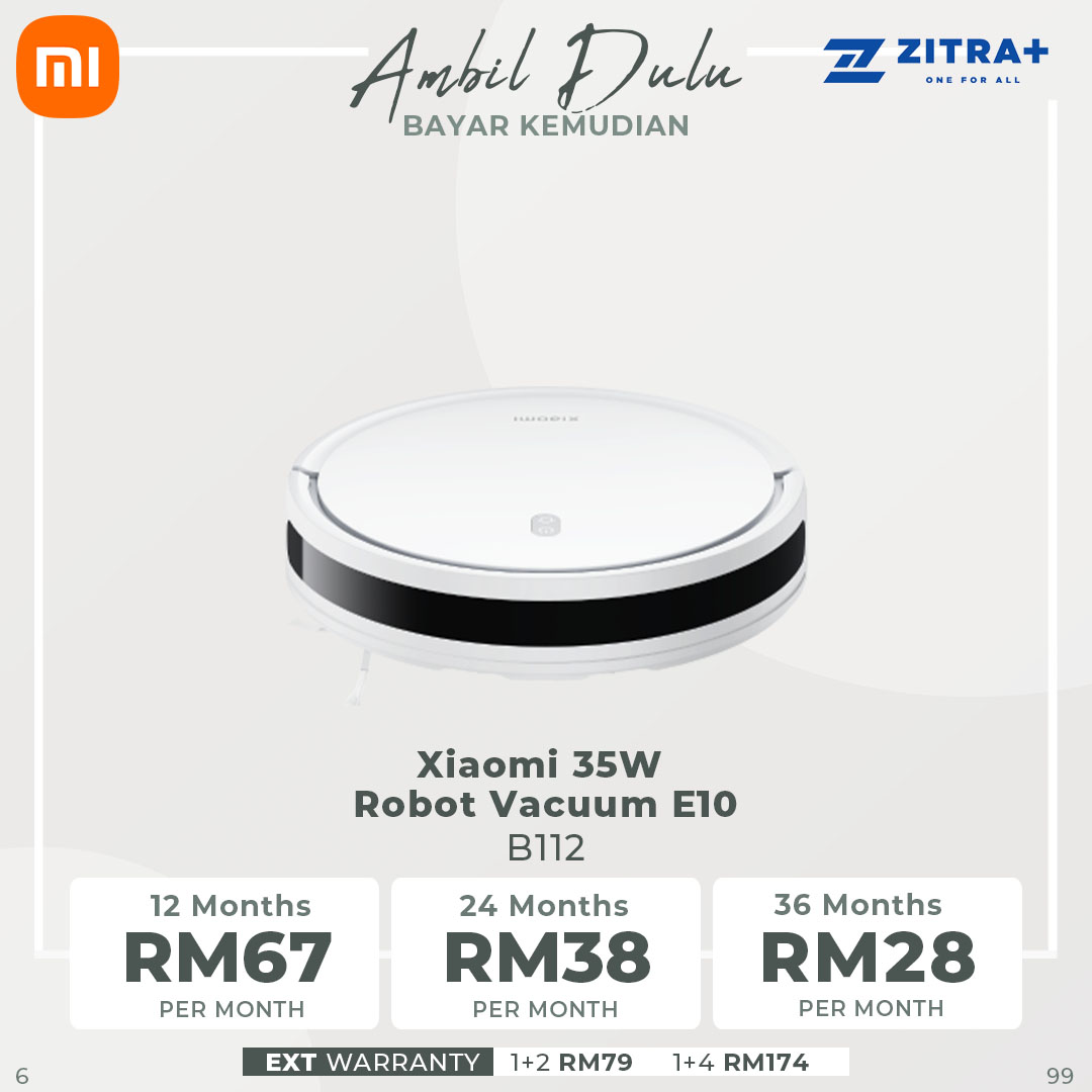 Xiaomi 35W Robot Vacuum E10 B112 Voice notifications Stay Informed I