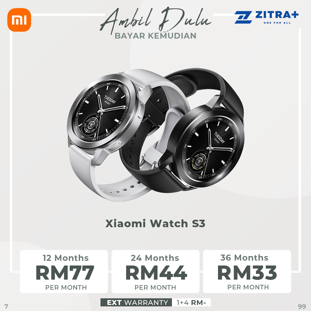 Xiaomi Watch S3 | Interchangeable  Bezel Design | Upgraded All-Round Health Monitoring | 1.43" Large AMOLED Display | 1  Year General Warranty