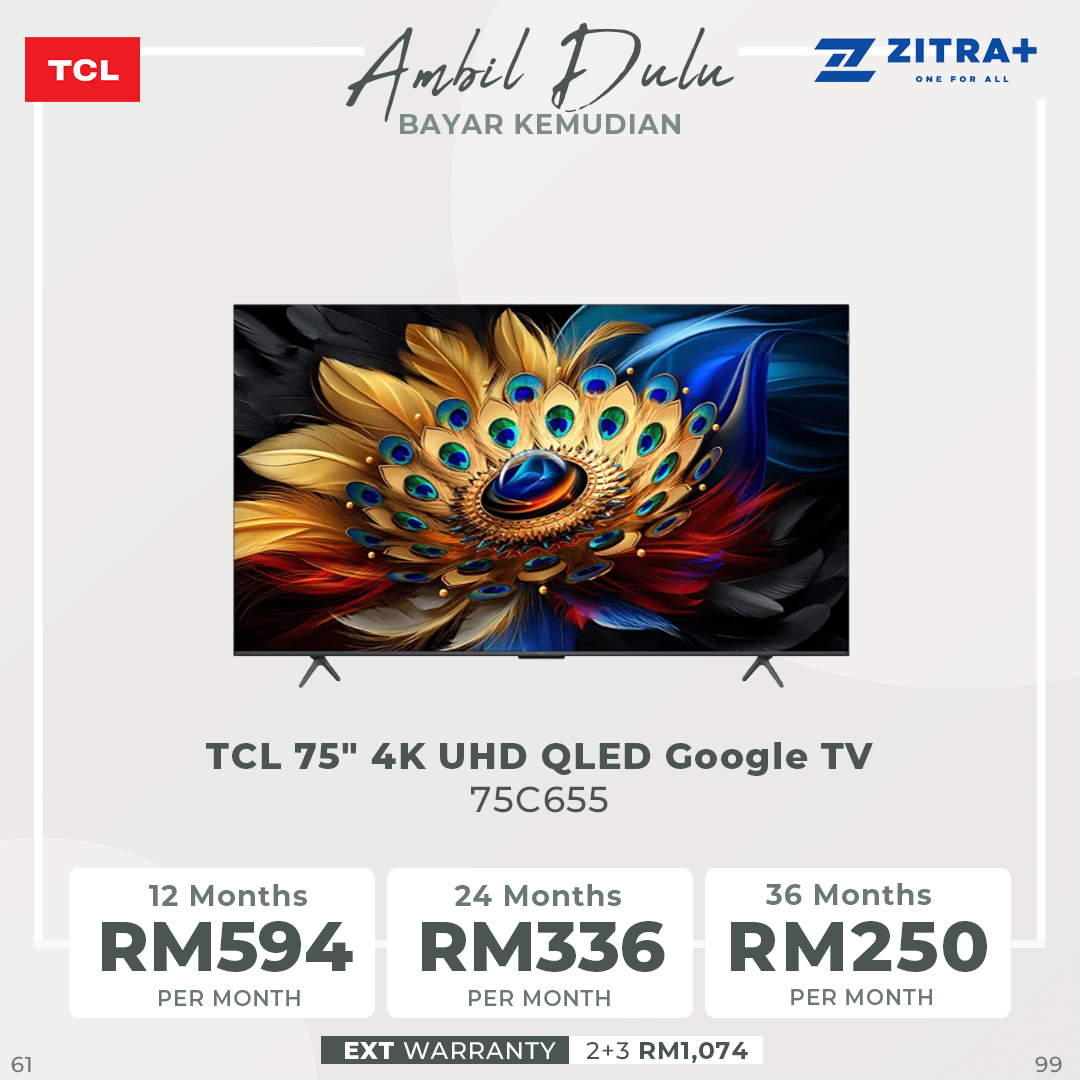 TCL 50" 55" 65" 75" 85" 98" C655 4K UHD QLED Google TV 50C655 55C655 65C655 75C655 85C655 98C655