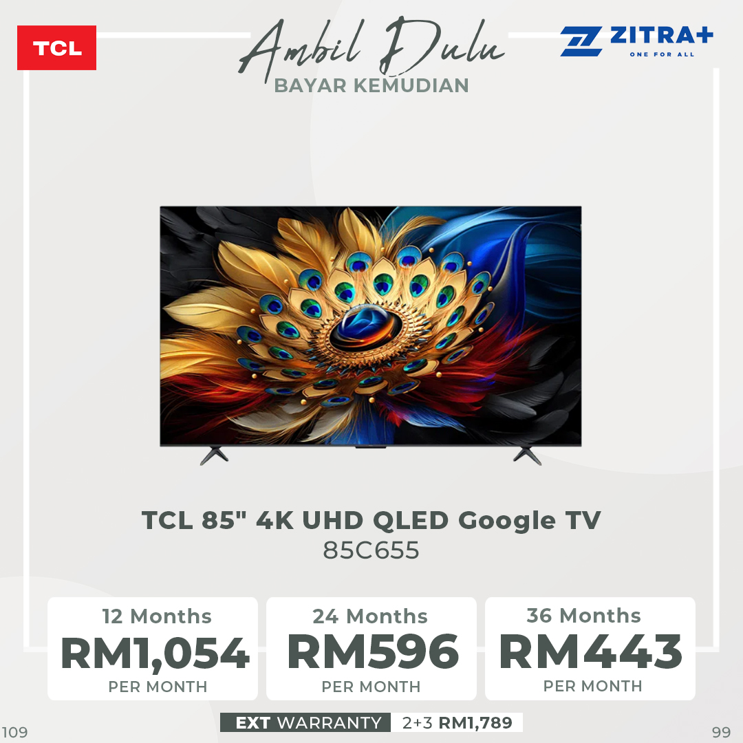 TCL 50" 55" 65" 75" 85" 98" C655 4K UHD QLED Google TV 50C655 55C655 65C655 75C655 85C655 98C655