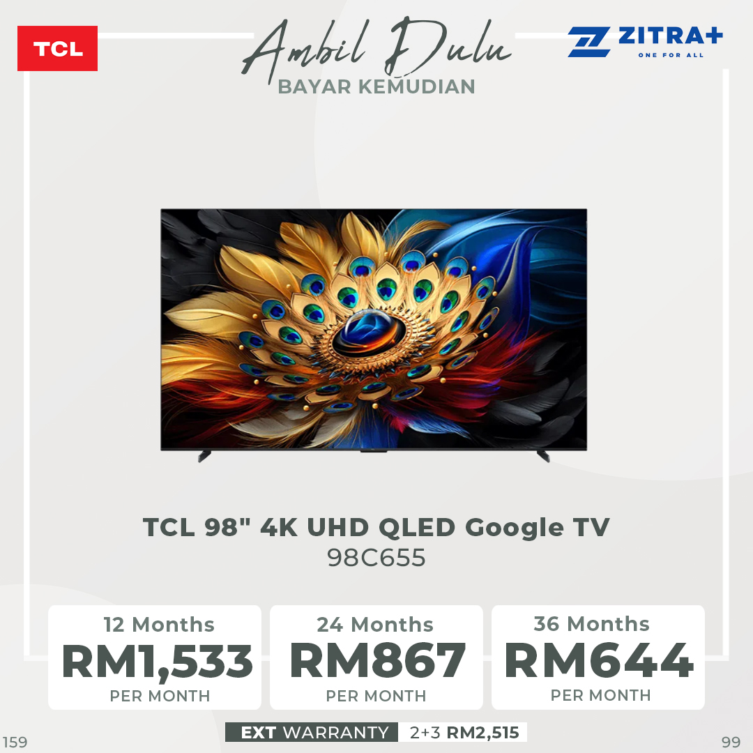 TCL 50" 55" 65" 75" 85" 98" C655 4K UHD QLED Google TV 50C655 55C655 65C655 75C655 85C655 98C655