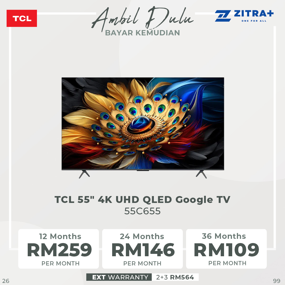 TCL 50" 55" 65" 75" 85" 98" C655 4K UHD QLED Google TV 50C655 55C655 65C655 75C655 85C655 98C655